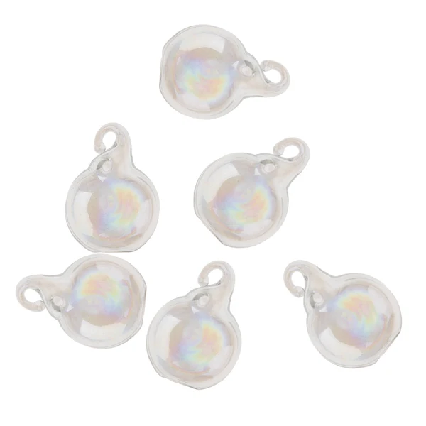 Carefully Designed Maxbell 6 Pieces Mini Small Wishing Rainbow Glass Bottle Pendant Flat Round Bottle Powerful