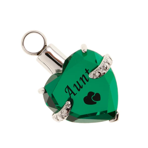 Recyclable Maxbell Crystal Heart Cremation Jewellery Urn Pendant Keepsake Necklace DIY Aunt Relaxed