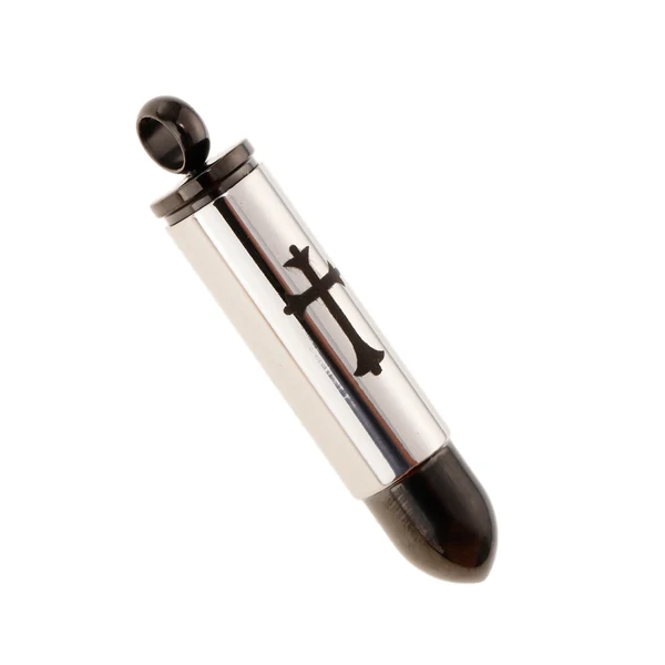Premium Material Maxbell Stainless Steel Cross Bullet Pendant Urn Jewelry for Ashes Silver Black Luxury