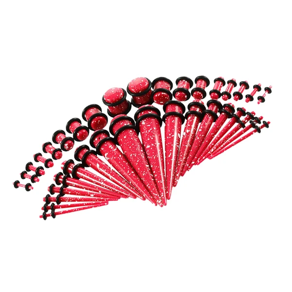Carefully Designed Maxbell 36 Pieces Acrylic Ear Gauges Tunnel Plugs Stretcher Expander Kit Red Exceptional