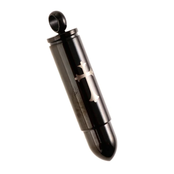 High-Quality Maxbell Stainless Steel Cross Bullet Pendant Urn Jewelry for Ashes Black Sustainable