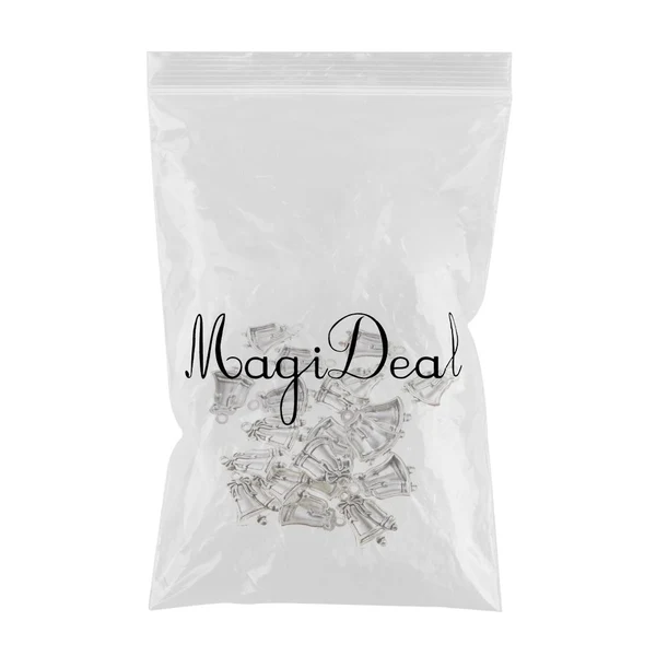 Enhanced Maxbell 20 Pieces Antique Silver Charm Pendant for DIY Jewelry Making Bell Fine