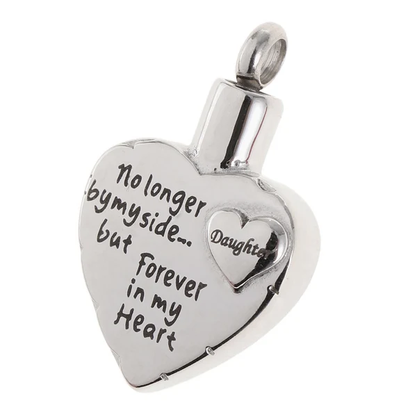 Original Design Maxbell Stainless Steel Heart Urn Pendant For Cremation Jewelry Necklace Daughter Environmentally Friendly