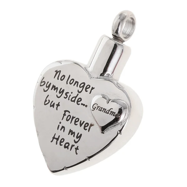 Prestigious Maxbell Stainless Steel Heart Urn Pendant For Cremation Jewelry Necklace Grandma Fast