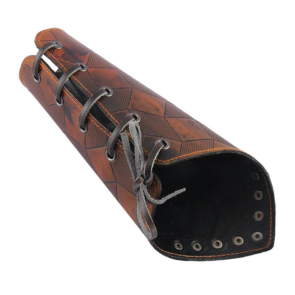 Certified Maxbell Medieval Unisex Bracers Leather Gauntlet Wristband Bracers Arm Armor Brown Effective