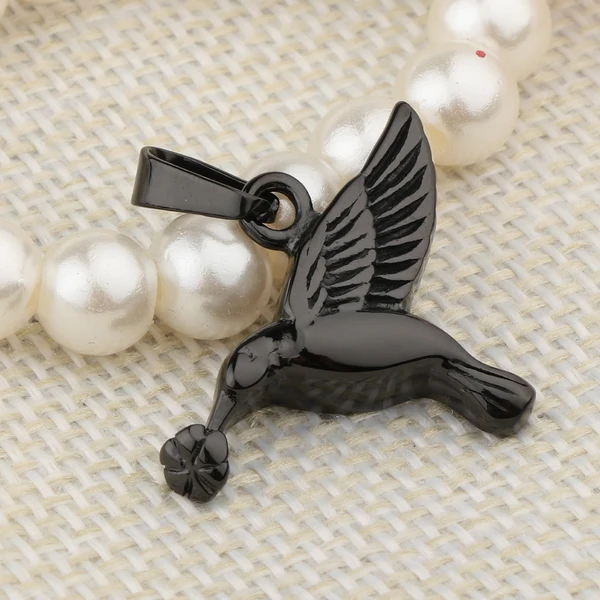 Comfortable Maxbell Stainless Steel Hummingbird Pendant Urn Cremation Jewelry For Ashes Black Sophisticated