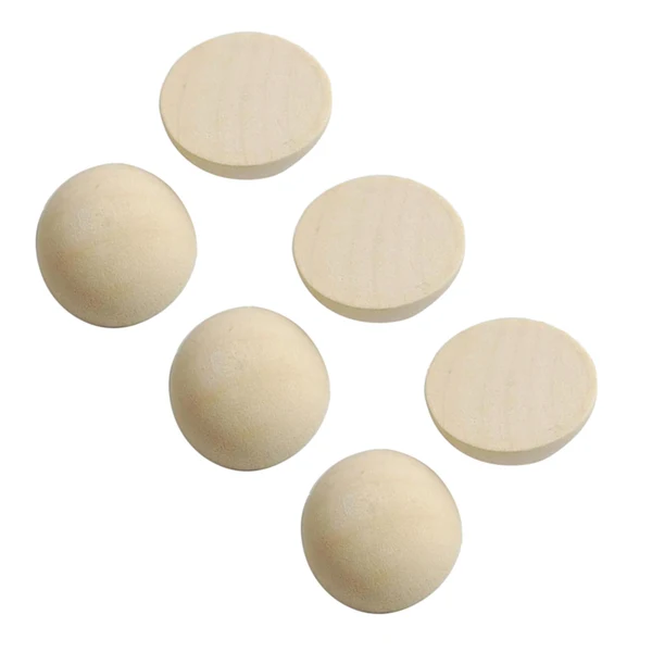 Sustainable Maxbell 100Pcs Half Ball Natural Unfinished Wood For Jewelry Making DIY Craft 25mm Dependable