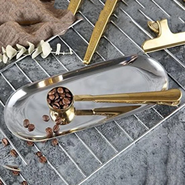 Reliable Maxbell Stainless Steel Jewelry Organizer Storage Towel Trays Dish Tea Fruit Plate S Next-Generation