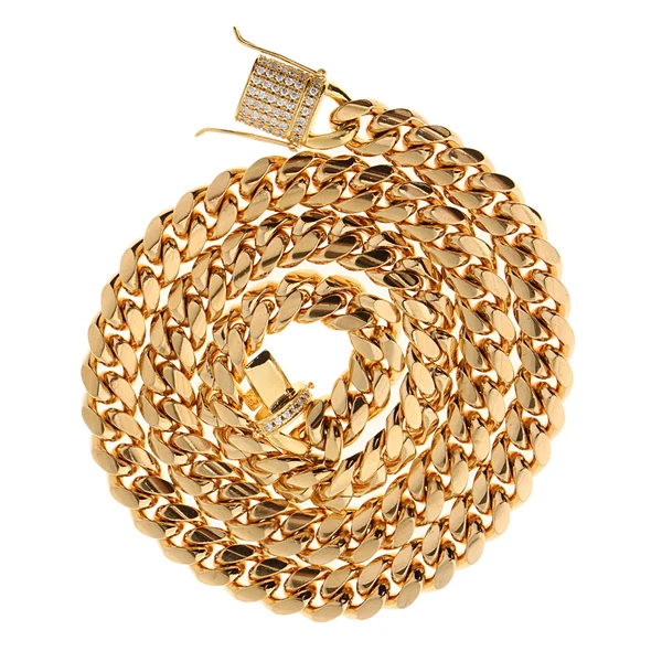 Refined Maxbell Stainless Steel Heavy Link Gold Curb Cuban Chain Men's Punk Necklace 26 inch Convenient