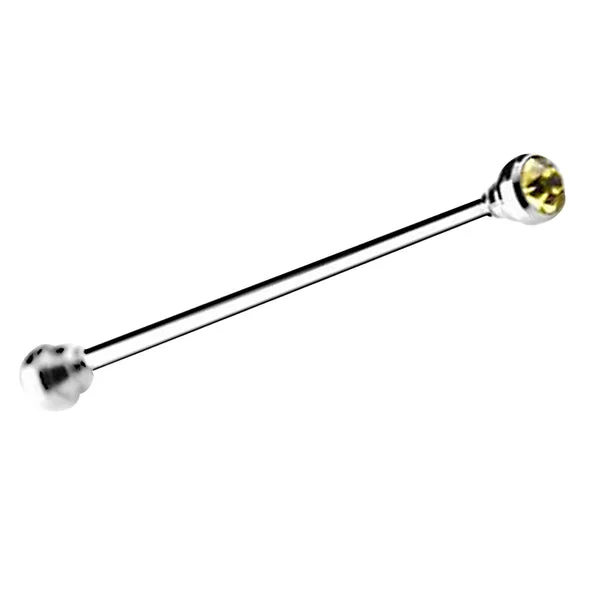 Solid Maxbell Men Rhinestone Fashion Collar Clips Tie Collar Bar Pin Light Yellow Crystal Proven
