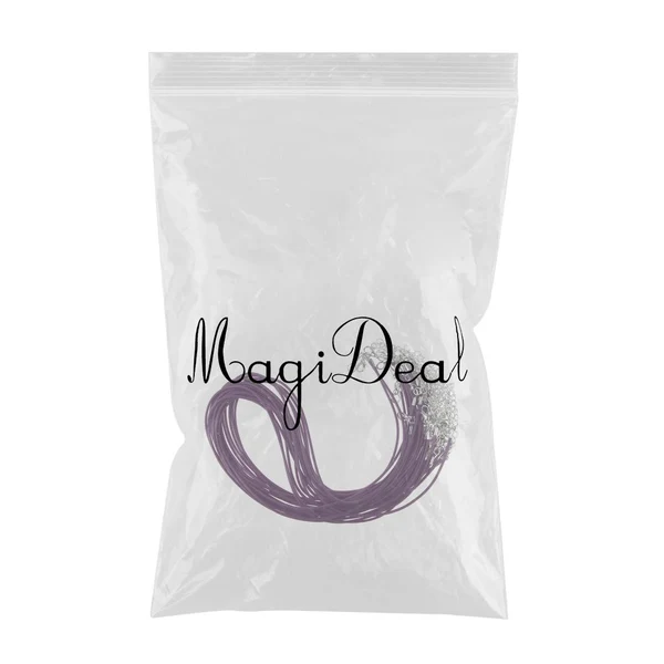 Flexible Maxbell 20pcs Necklace Waxed Cord Rope with Lobster Clasp Extender Chain Purple High-Grade