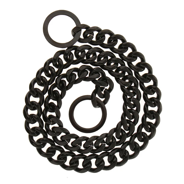 Enhanced Maxbell Large Stainless Steel Dog Cuban Link Collar Necklace Chain Black 20 inch Environmentally Friendly