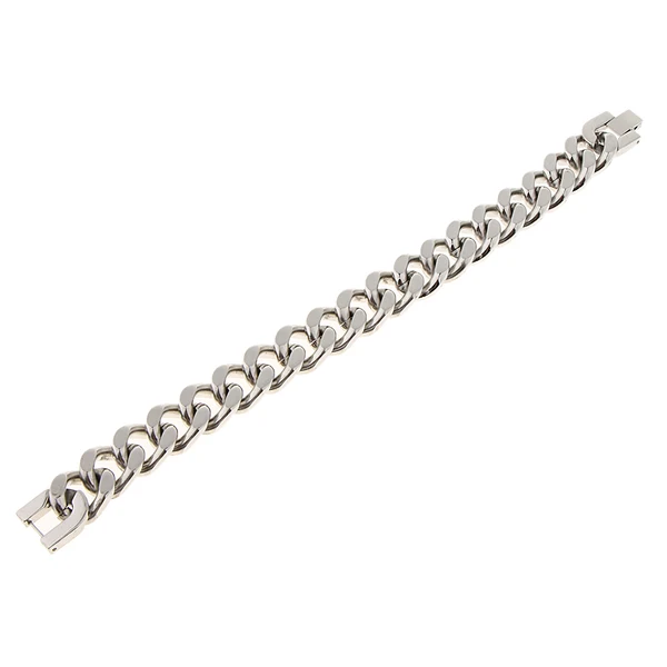Carefully Designed Maxbell Men's Biker Stainless Steel Bracelet Curb Chain Link Bangle Wristband Silver Minimalist