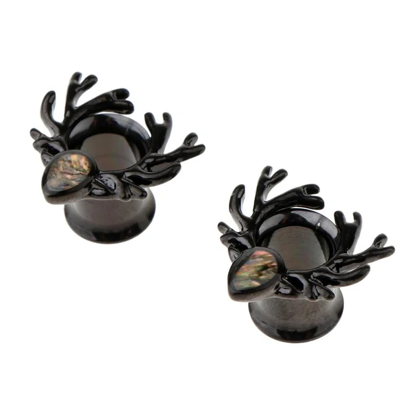 Smooth Maxbell 1Pair Stainless Steel Ear Gauge Tunnels Kit Ear Expanders 2G 0G 00G 8mm Comfortable
