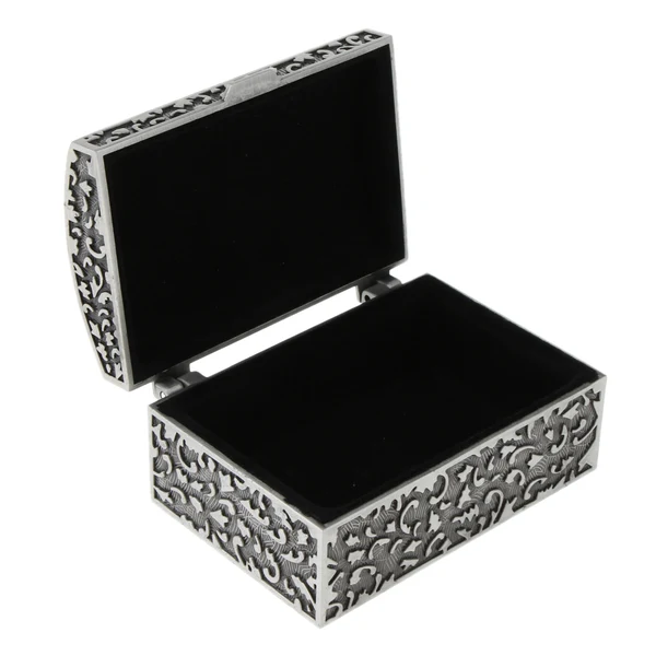 Top-Quality Maxbell Metal Vintage Flower Carved Jewelry Box Trinket Case Jewellery Storage S Exclusive