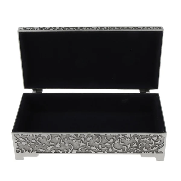 Advanced Maxbell Metal Vintage Flower Carved Jewelry Box Trinket Case Jewellery Storage M Pure