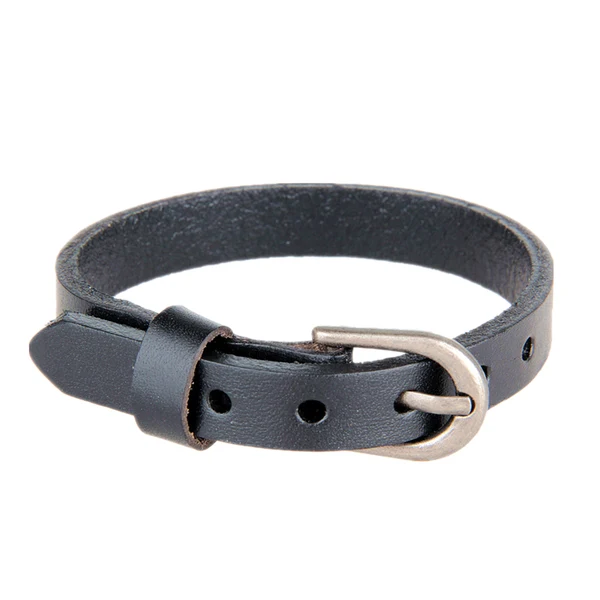 Exclusive Maxbell Chic Cow Leather Wristband Cuff Bracelet Bangle Charm Women Jewelry Black Lightweight
