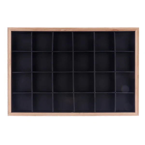 Reliable Maxbell Wooden Jewelry Ring Earrings Display Box Tray Storage 12 Slots 24 Slots Practical