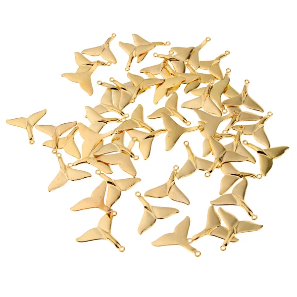 Powerful Maxbell 50 Pieces Sea Animal Whale Tail Pendant Findings Bead Crafts Gold Crafted