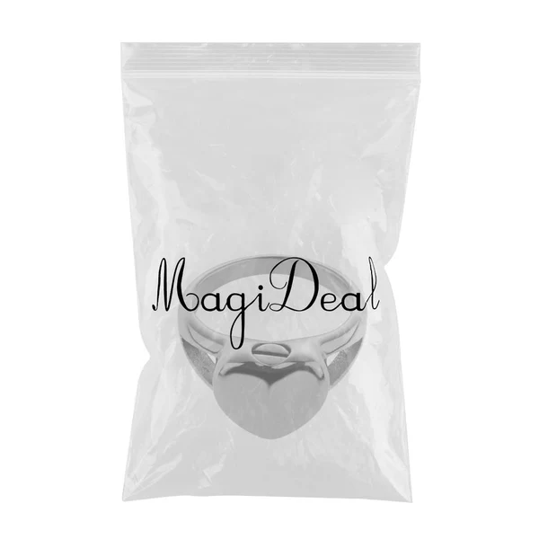 Original Maxbell Titanium Steel Heart Memorial Ring Urn Ashes Ring-Charm Cremation US 6 High-Grade