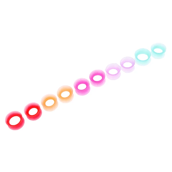 Artisan Maxbell 10Pcs Solid Silicone Double Flared Plugs Ear Gauge Stretching Expander 12mm Refined
