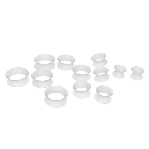 Specialty Maxbell 7 Pairs Lot Flexible Silicone Ear Gauges Thin Soft Plugs Flesh Tunnels Clear Premium