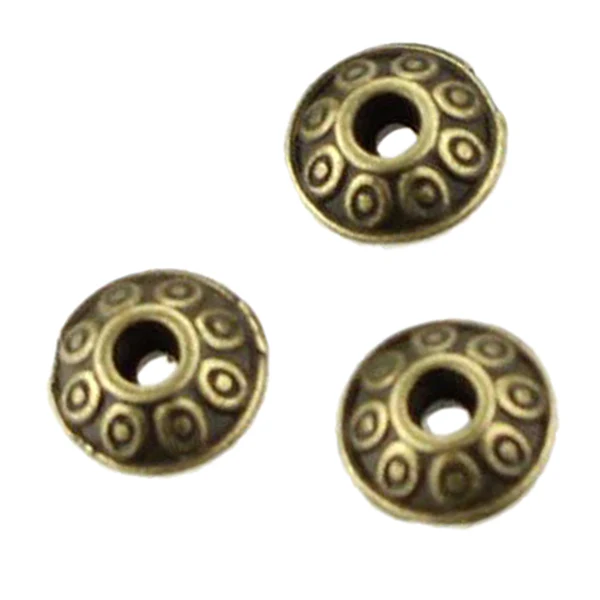 Premium Material Maxbell 100Pcs UFO Style Spacer Beads Accessories DIY Jewelry Making Antique Brass Efficient