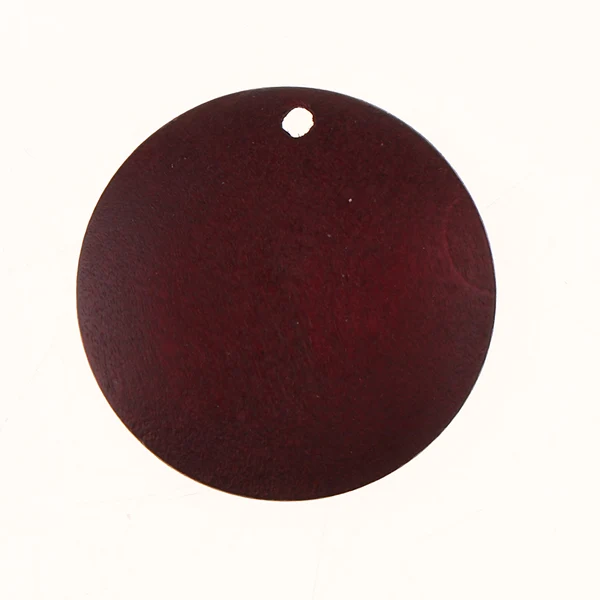 Exclusive Maxbell 20pcs Wooden Charms Pendant Round Shape Earring Jewelry Findings Wine Red Original Design