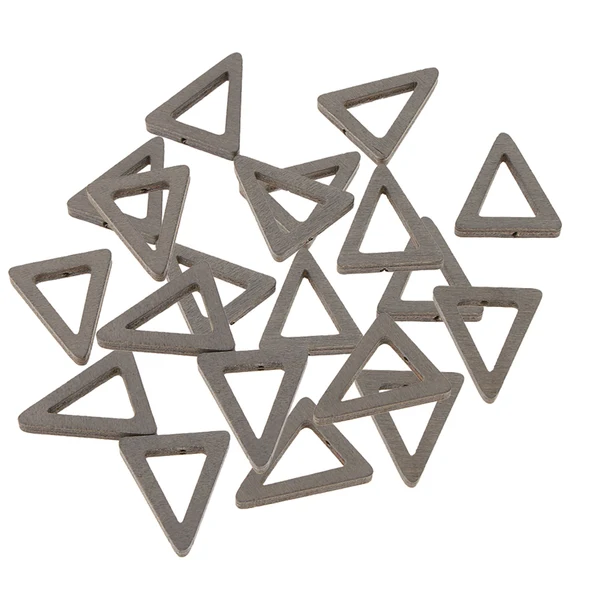 Innovative Maxbell 20 Pieces Wood Geometric Triangle Drop Charms for Jewelry Making Gray High-End