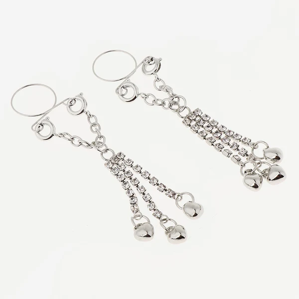Expertly Made Maxbell 1 Pair Dangle Non Piercing Clip On Nipple Ring Body Jewelry Silver Bell Traditional