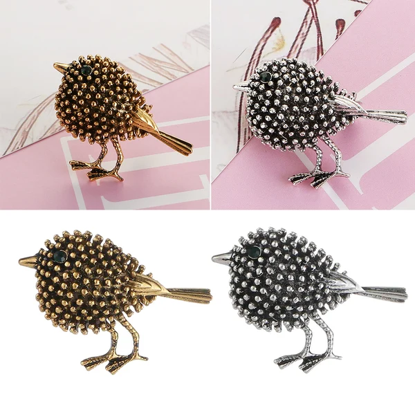 Verified Maxbell Vintage Women Alloy Metal Bird Animal Brooch Pin Gift Party Antique Gold Healthy
