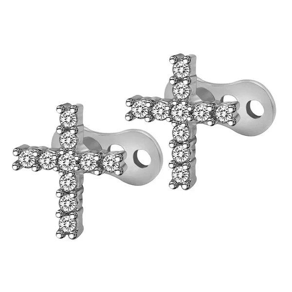 Minimalist Maxbell 2pcs Dermal Anchor Tops and Base Titanium Steel Piercing Jewelry Cross Natural