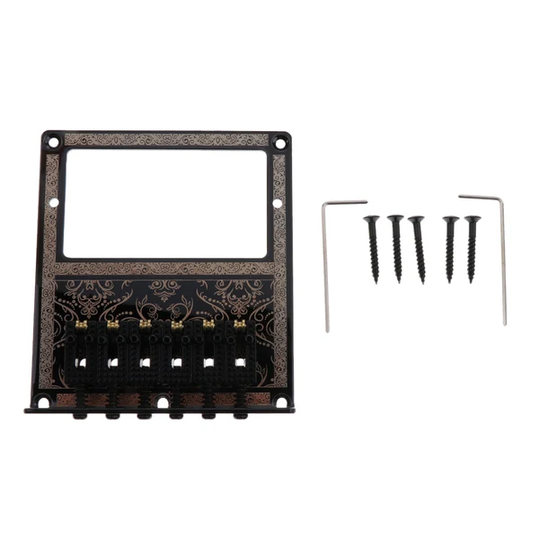 Practical Maxbell Black Humbucker Guitar Bridge w Roll Saddle for Tele Guitar Breathable