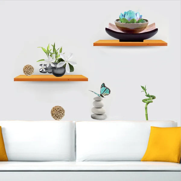 Artisan Maxbell 3D Bonsai Flower Wall Decal Stickers Kids Room Decor Solid
