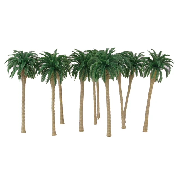 Exceptional Maxbell 10pcs Green Model Coconut Palm Trees 1 65 16cm Top-Quality