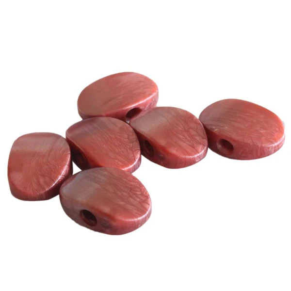 Certified Maxbell 6pcs Oval Plastic Guitar Tuner Machine Head Pearloid Buttons Red Responsible