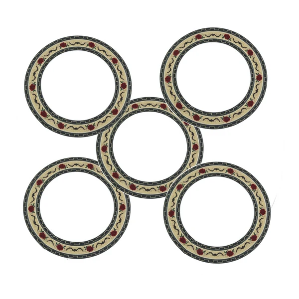 Elegant Maxbell 5pcs Rose Pattern Rosette for Classic Acoustic Guitar Long-Lasting