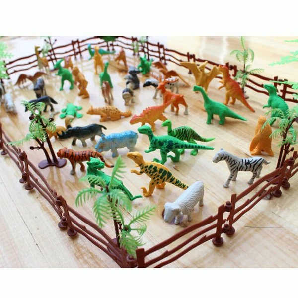 Comfortable Maxbell 68pcs Plastic Wild Animals Farm Yard Model Figure Kit Quality