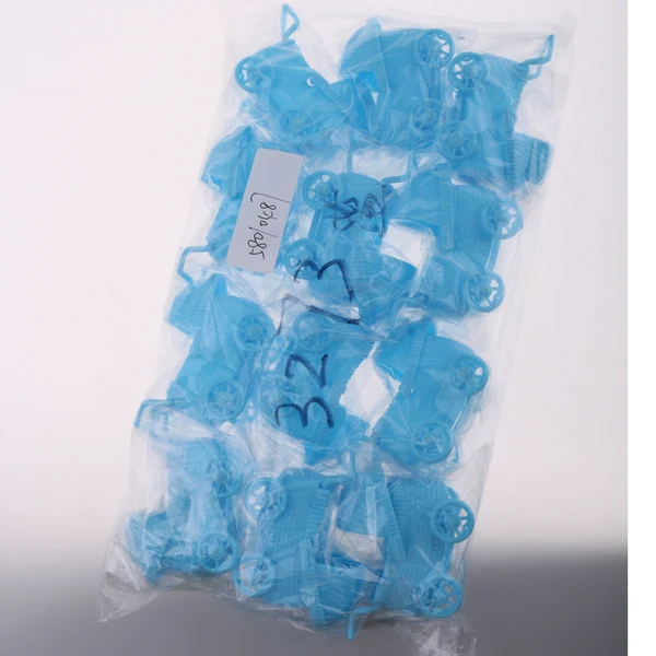 First-Class Maxbell 12 Pieces Plastic Baby Carriage Baby Shower Decorations Party Favor Blue Fashionable