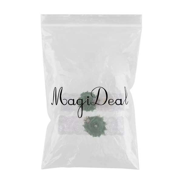 Trusted Maxbell 2pcs Set Bridal Lace Flower Pearls Crystal Leg Garter Thigh Ring Green Breathable