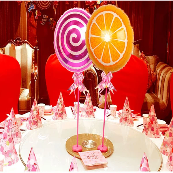Fine Crafted Maxbell Windmill Foil Balloon Kit Stick Stand Base Pole Wedding Party Decor Pink Elite