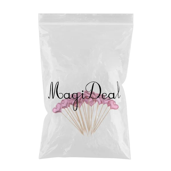 Flexible Maxbell 20 Pieces Toothpick Leather Heart Cupcake Picks Birthday Topper Rose Red Durable