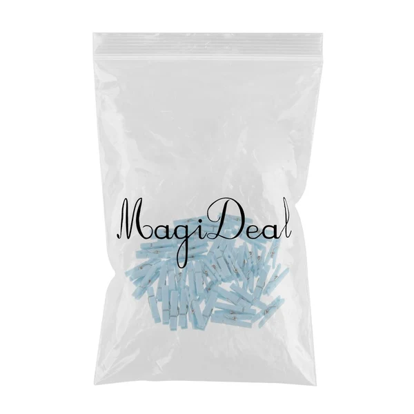 User-Friendly Maxbell 50pcs Plastic Mini DIY Clothes Photo Paper Peg Card Craft Clips Decor Blue Original