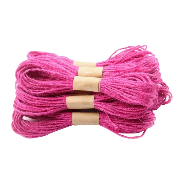 Unique Maxbell 11 Yard Jute String Twine Rope for DIY and Gift Wrapping Craft Rose Red Natural