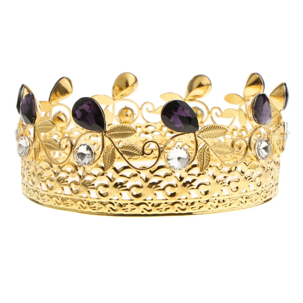 Stylish Maxbell Baroque Style Bridal Princess Crystal Tiara Wedding Crown Headband Golden A Genuine