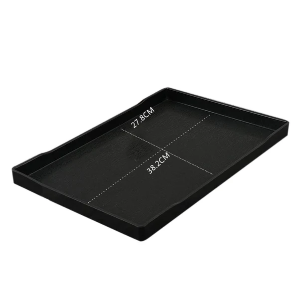 Secure Maxbell Melamine Hotel Serving Tray Dishes Cup Glass Cake Set Black F 38.2×27.8cm Consistent