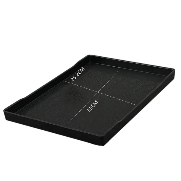 Refined Maxbell Melamine Hotel Serving Tray Dishes Cup Glass Cake Set Black E 35×25.2cm Outstanding