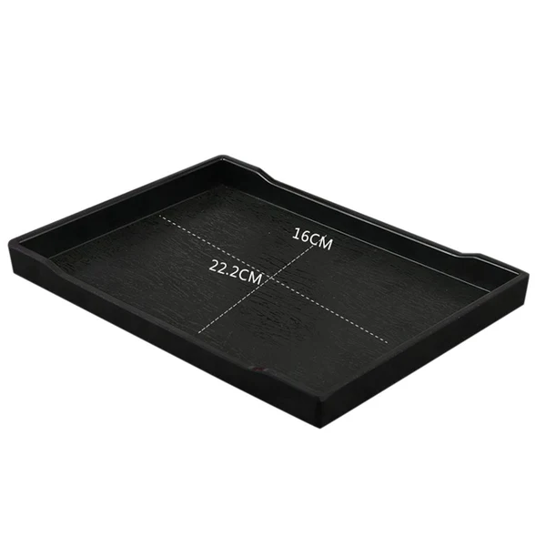 Specialty Maxbell Melamine Hotel Serving Tray Dishes Cup Glass Cake Set Black B 22.2×16cm Quality