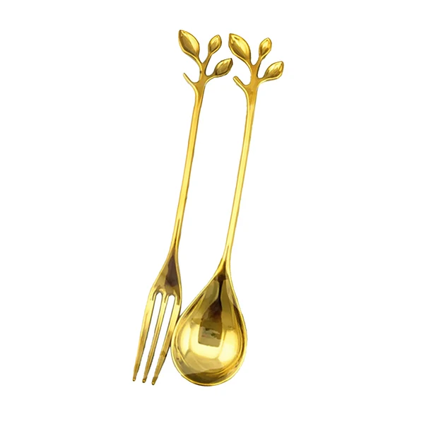 Exceptional Maxbell Polished Spoon Fork Cutlery Set for Kitchen Dining Bar Hotel Cafe Gold Next-Generation