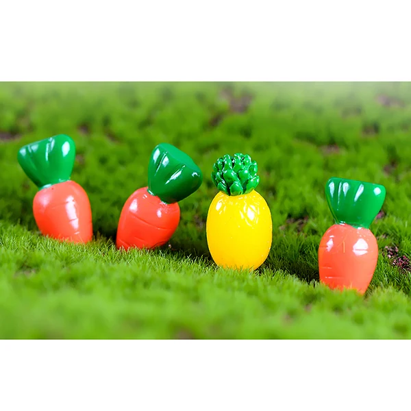 High-End Maxbell 5 pieces Plants Decoration Resin Crafts Micro Landscape Accessory Carrot Optimized